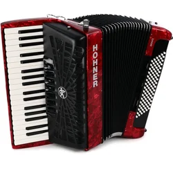 Hohner BRAVO III 96-basna harmonika rdeča