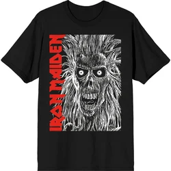 Iron Maiden Eponymous Face Red Logo Black M Majica