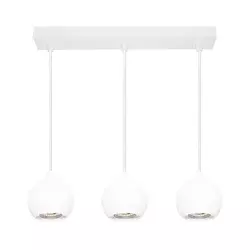 Osram - Luster na sajli SPOT SPHERAL 3xGU10/6W/230V bela