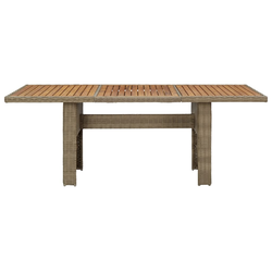 MAISON CHIC Vrtna miza - Vrtna jedilna miza rjava 200x100x74 cm poli ratan, (21715454)