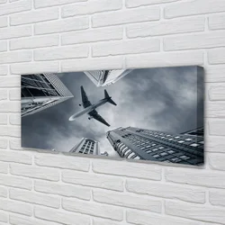 tulup.si Slika na platnu Mesto oblak letalo nebo 125x50 cm