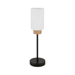 Globo 15977T - Stona lampa ROWENA 1xE27/60W/230V crna/bela