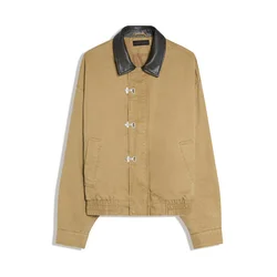 Bershka Prehodna jakna kamela/temno rjava