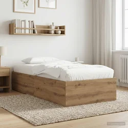 vidaXL Tlorisna postelja Artisan hrast 80 x 200 cm Inženirski les
