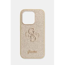 Torbica Guess Hc Fixed Glitter 4G Big Metal Logo za iPhone 15 Pro 6.1 zlatna (GUHCP15LHG4SGD)