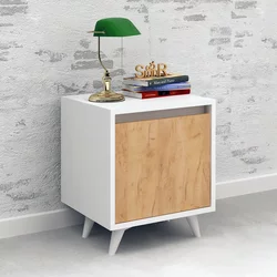Lessentiel Maison Noćni ormarić Piona 45x52x40cm Hrast-Beli