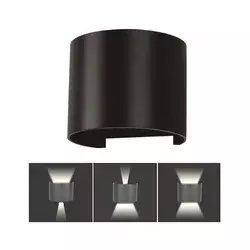 LED spoljašnje zidno svetlo, 6W, 230V, 3000K, IP65, crno