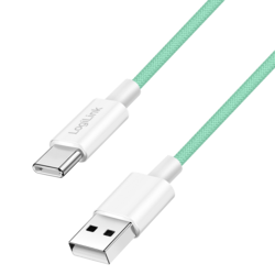 Logilink USB 2.0 Type C cable, C/M na USB - A/M, zelena, 1.0m