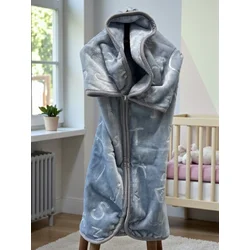 Bebi ćebe 2u1 – ćebe, prekrivač i topli bebi džak 80x90cm Bear Blue ( VLK000364-bearblue )