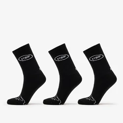 Nogavice Footshop Basic Crew Socks 3-Pack Black 43-46