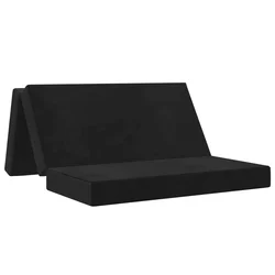 Sofa na razvlačenje 140 x 67 x 45 cm Crna