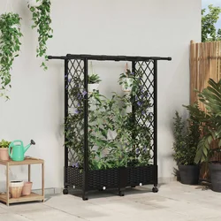 Povišeni krevet s mrežom i krovom Crna 122,5 x 40 x 127 cm PP