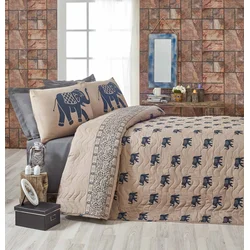 Lessentiel Maison Komplet posteljine Fil, 160x220 cm, Braon