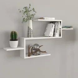 Hanah Home Polica 104x49,4x14,5cm Bela