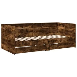 Vidaxl Dnevna postelja s predali brez vzmetnice 90x190 cm