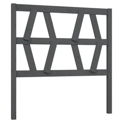 Uzglavlje za krevet sivo 96 x 4 x 100 cm od masivne borovine