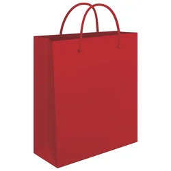 VREĆICE UKRASNE 24X39X9CM SJAJNA PLASTIFIKACIJA FORNAX CRVENE