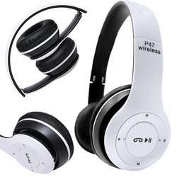 Verkgroup Bluetooth brezžične slušalke bele FM SD MP3 + mikrofon