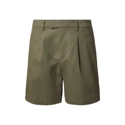 DAN FOX APPAREL Hlače z naborki Hermann  zelena