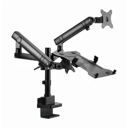 GEMBIRD MA-DA3-02 Podesivi stoni drzač za monitor, 17-32, 2x8kg + nosač za laptop