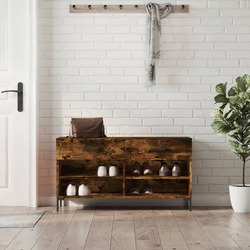 Klupa za cipele boja hrasta 102 x 35 x 55 cm konstruirano drvo