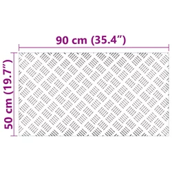 Stepenica Pravokutni 2 pcs Srebrno 90 x 50 cm Aluminij