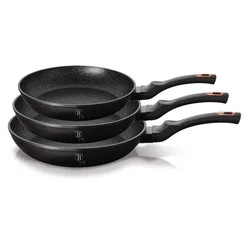 Berlingerhaus  Berlinger Haus komplet 3 granitnih ponev Black Rose 8692