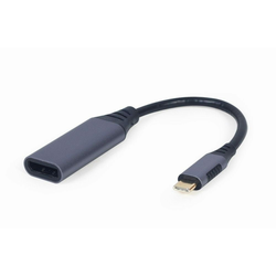 Cablexpert A-USB3C-DPF-01 prilagodnik za video kabel 0,15 m USB Tip-C DisplayPort Sivo