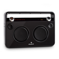 AUNA BEBOP GHETTOBLASTER, CRNA, BLUETOOTH USB AUX MIC