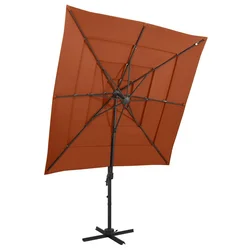 Vidaxl Senčnik aluminij 250x250 cm
