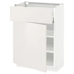 METOD / MAXIMERA Podni element s fiokom/vratima, bela/Veddinge bela, 60x37 cm