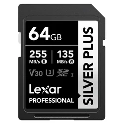 Lexar 64GB Pro SILVER PLUS SDXC C10 V30 U3