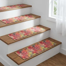 vidaXL Podloge za stopnice 15 kos 76 x 20 cm večbarvno Poliester