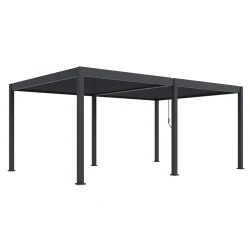 Bioklimatska pergola INTRO DUO 6x4 m, aluminij – samostoječa, dvo-conska