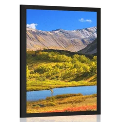 Plakat čudovita narava na Kamčatki v Rusiji - 20x30 white