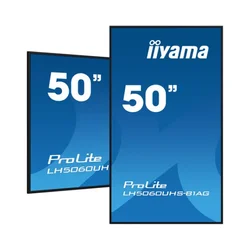 IIYAMA LFD LH5060UHS-B1AG 50 4K UHD professional digital signage 3840x2160 16:9 500 cd/m2 1200:1 8ms Android 11 OS, iiSignage2, FailOver, EShare landscape, portrait