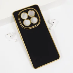 Maska za telefon Fresh Electroplated za Xiaomi Redmi Note 14 Pro Plus 5G, Crna