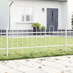Vrtna Ograda 5 pcs Bijelo 8,5 x 0,6 m Čelik s prahom