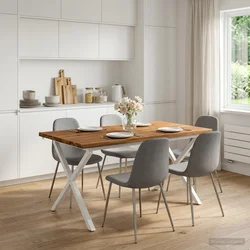 vidaXL Jedilna miza z naravno robom 140 x 80 x 75 cm Naravna