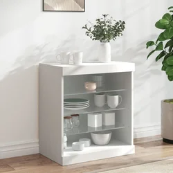 Komoda s LED svjetlima bijela 60,5 x 37 x 67 cm