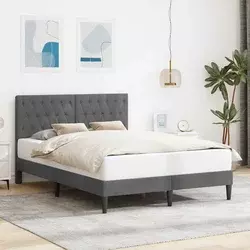 Krevetna konstrukcija Tamnosiva 140 x 190 cm Baršun