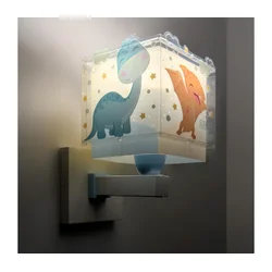 Dalber 63459 - Dečija zidna lampa BABY DINOS 1xE27/15W/230V šarena