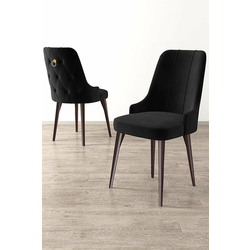 HANAH HOME Set 4 stolice Newa Black Brown