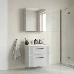 HANAH HOME Kupatilski ormarić sa umivaonikom i ogledalom (2 komada) Bari 65 v2 229