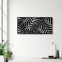 Opviq Zidna dekoracija ative Panel 4, 100x48 cm, 1.5 mm, Crna