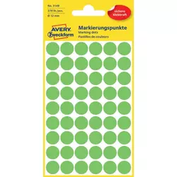 Avery Zweckform okrugle markirne etikete 3149, 12 mm, 270 komada, svijetlo zelene