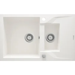 Deante ZQN A513 Granitna sudopera Andante 78/WH/2/0, Bela