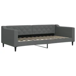 Vidaxl Raztegljiva postelja temno siva 90x200 cm blago