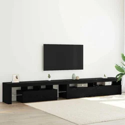 TV ormar 3 pcs Crni hrast 290 x 36,5 x 40 cm Konstruirano drvo