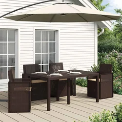 Jastučići za sjedenje 4 pcs Sivosmeđa 47 x 36 x 2 cm Poliester